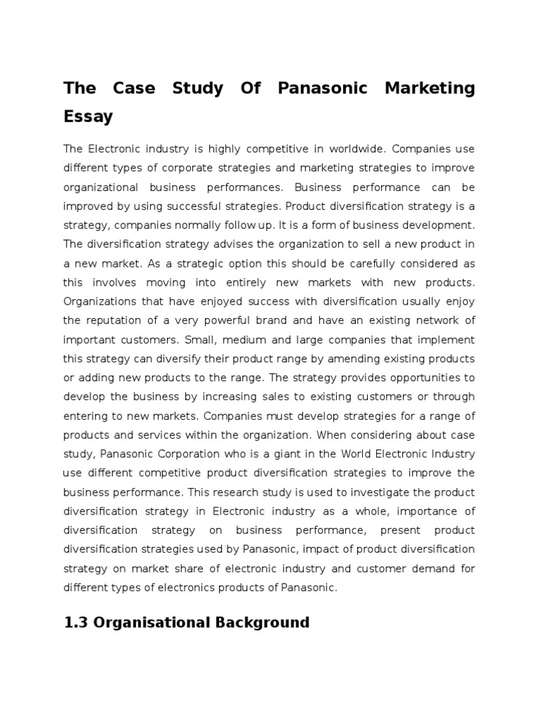 Panasonic marketing strategy image