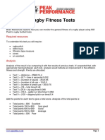 Rugby Fitness Tests