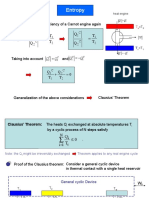 Entropy and the Carnot cycle efficiency formula