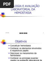 Fisiologia e Avalia o Laboratorial Da Hemostasia