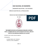 Programa de Mejora Continua - Tesis I PDF