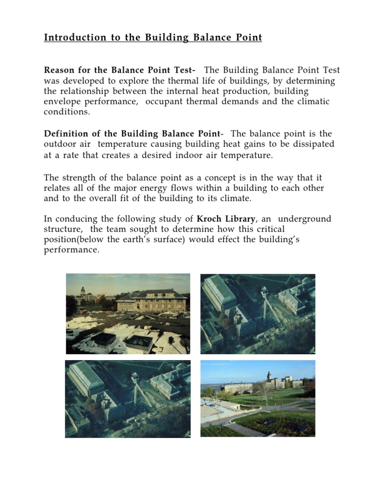 Understanding Building Balance Point | PDF | Heat Transfer | Heat