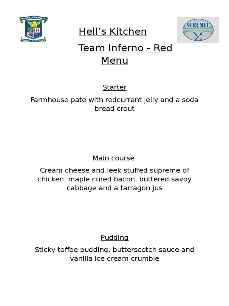 Red Menu | PDF