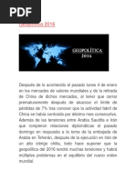 Geopolítica 2016