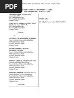 Melissa and John Wood Vs. CHARLES COUNTY PUBLIC SCHOOLS, BOARD OF EDUCATION OF CHARLES COUNTY, EVELYN ARNOLD, SHANNON MORRIS