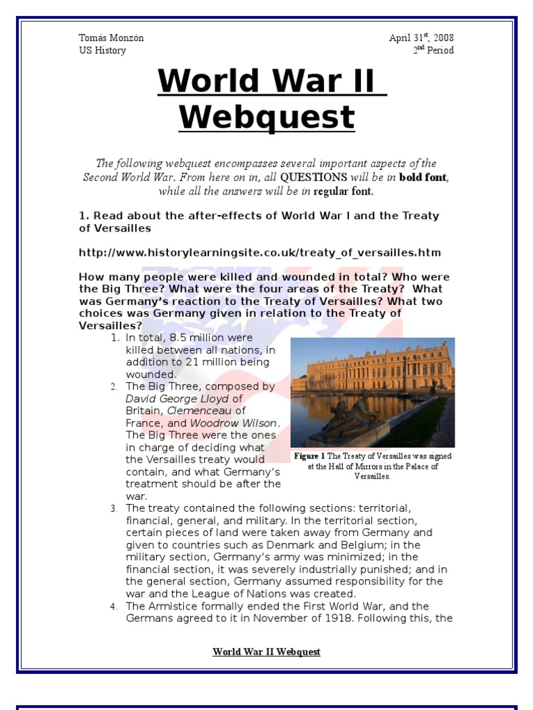 World War II Webquest | PDF | Normandy Landings | Nazi Germany