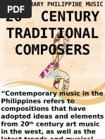 20th Contemporary Filipino Composers