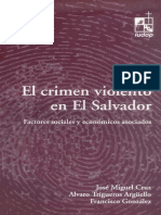 El crimen violento en El Salvador. Factores sociales y económicos asociados