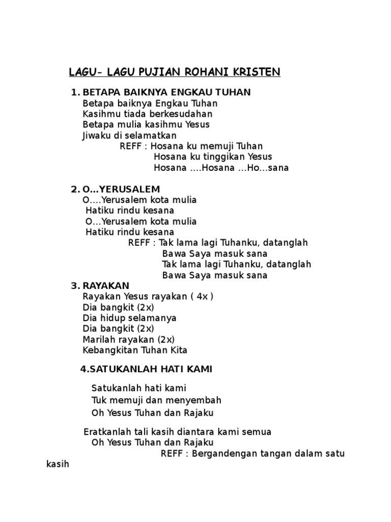 Lagu Pujian Rohani Kristen