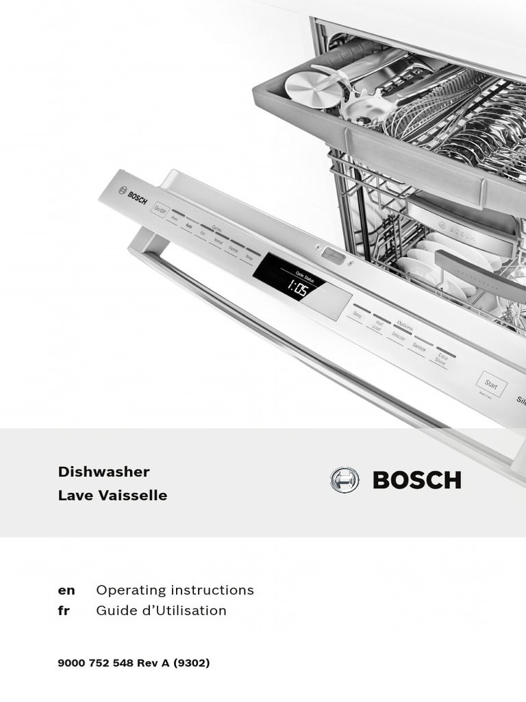 Bosch Dishwasher Manual | PDF | Dishwasher | Building Engineering