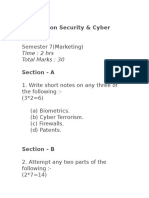 Information Security & Cyber Laws: Semester 7 (Marketing)