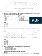 KVS TGT and PRT Preliminary Examination Model Paper
