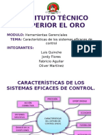 Instituto Técnico SCaracteristica de los sistemas eficases de controluperior El Oro