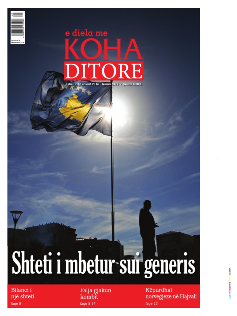 "Koha Ditore" ballina, 16 shkurt 2014