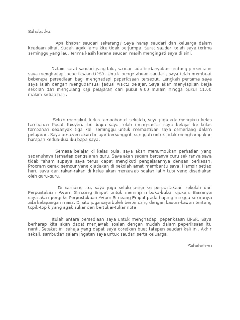 Contoh Surat Kiriman Tidak Rasmi Pdf