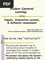 Student-Centered Learning:: Inquiry, Interactive Lecture, & Authentic Assessment