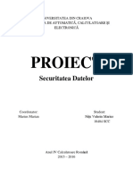 Proiect Securitatea Datelor