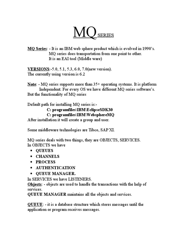 MQ Series Material | PDF | Computer Architecture | System Software