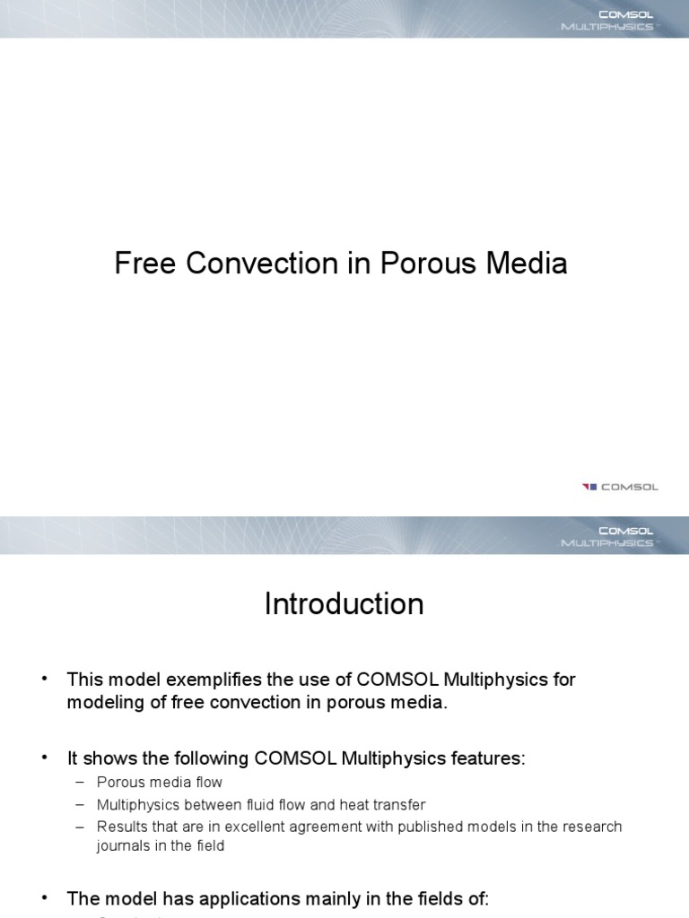 Free Convection Modeling in Porous Media | PDF | Heat Transfer | Heat