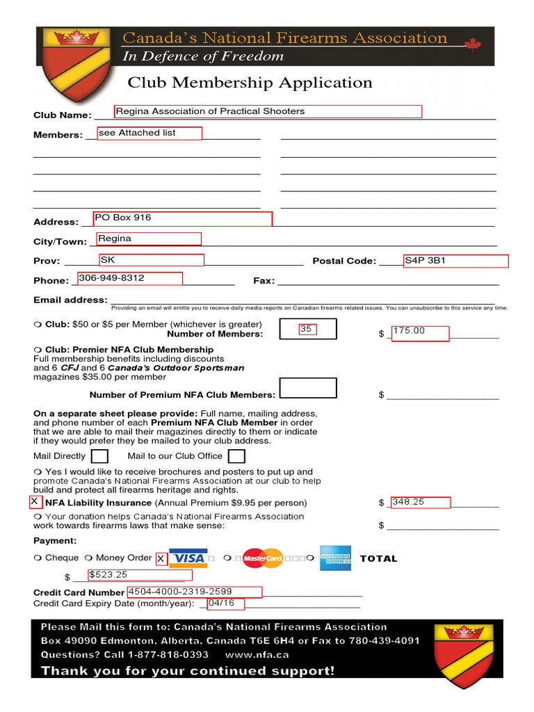 Nfa Membership 2015 | PDF