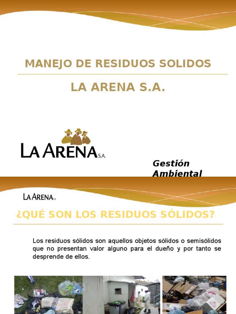 Manejo de Residuos en La Arena S.A. | PDF | Vertedero | Reciclaje
