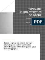 Types and Characterstics of Group