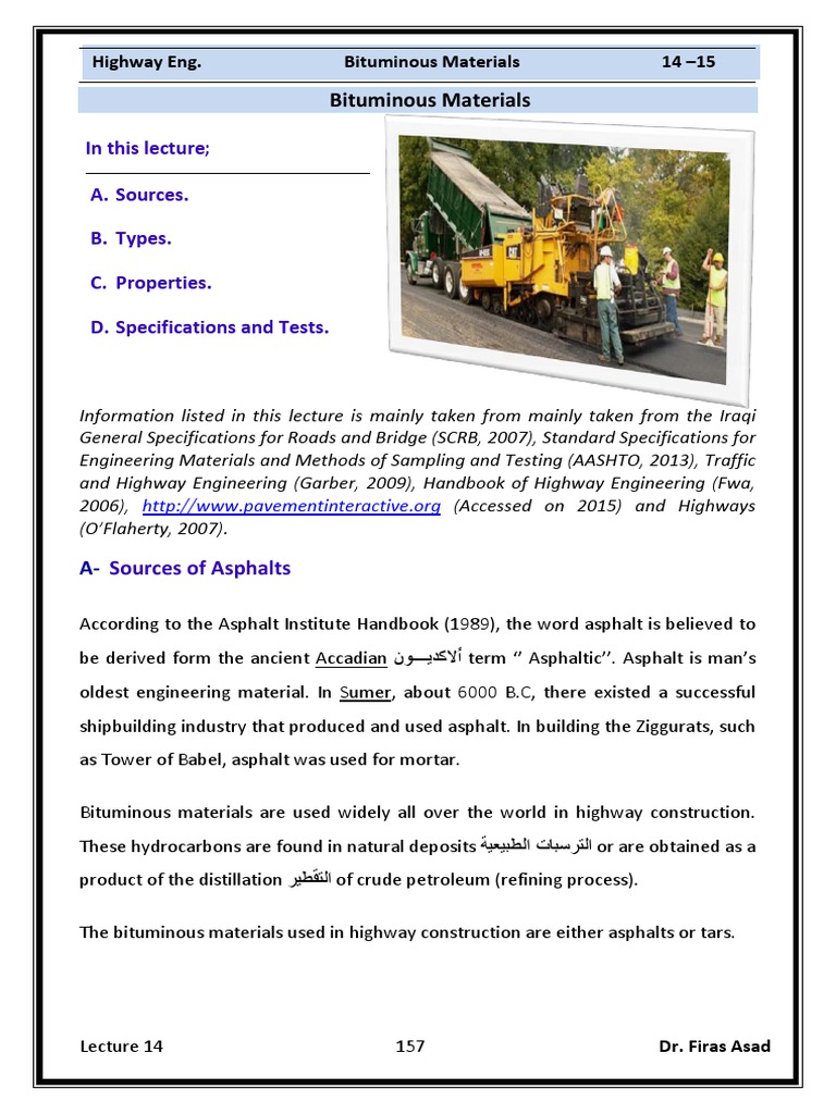 Lec 14 Highway Engineering - Asphalt Types Tests and Specifications ...