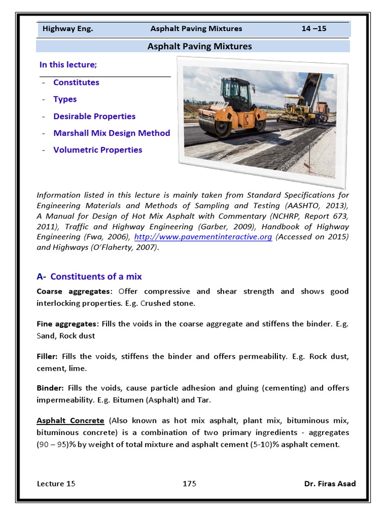 Asphalt Paving Mixtures Overview | PDF | Road Surface | Asphalt