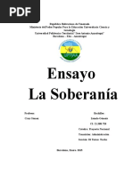 Ensayo Sobre la Soberania 