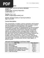 Course Syllabus - Mcv4u