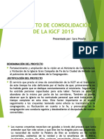 Proyecto de Consolidación de La Igcf 2015