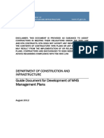 Guide Document For Development of WHS Management Plans