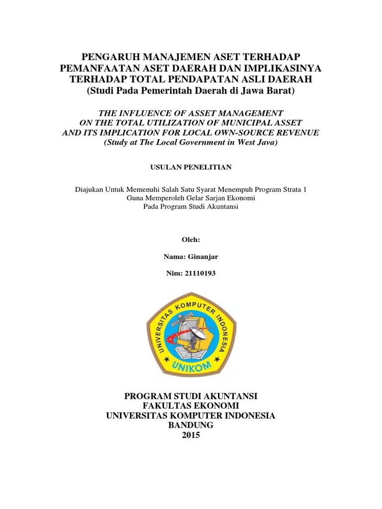 Pengaruh Manajemen Aset Terhadap Total Pemanfaatan Aset