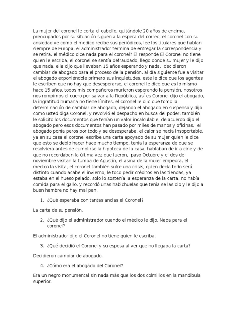 El coronel no tiene quien le escriba - 1588067782