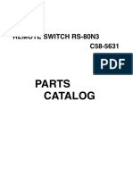 Remote Switch RS-80N3 Parts Catalog Page 1