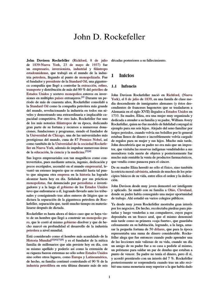 John D. Rockefeller PDF John D. Rockefeller Aceite estándar