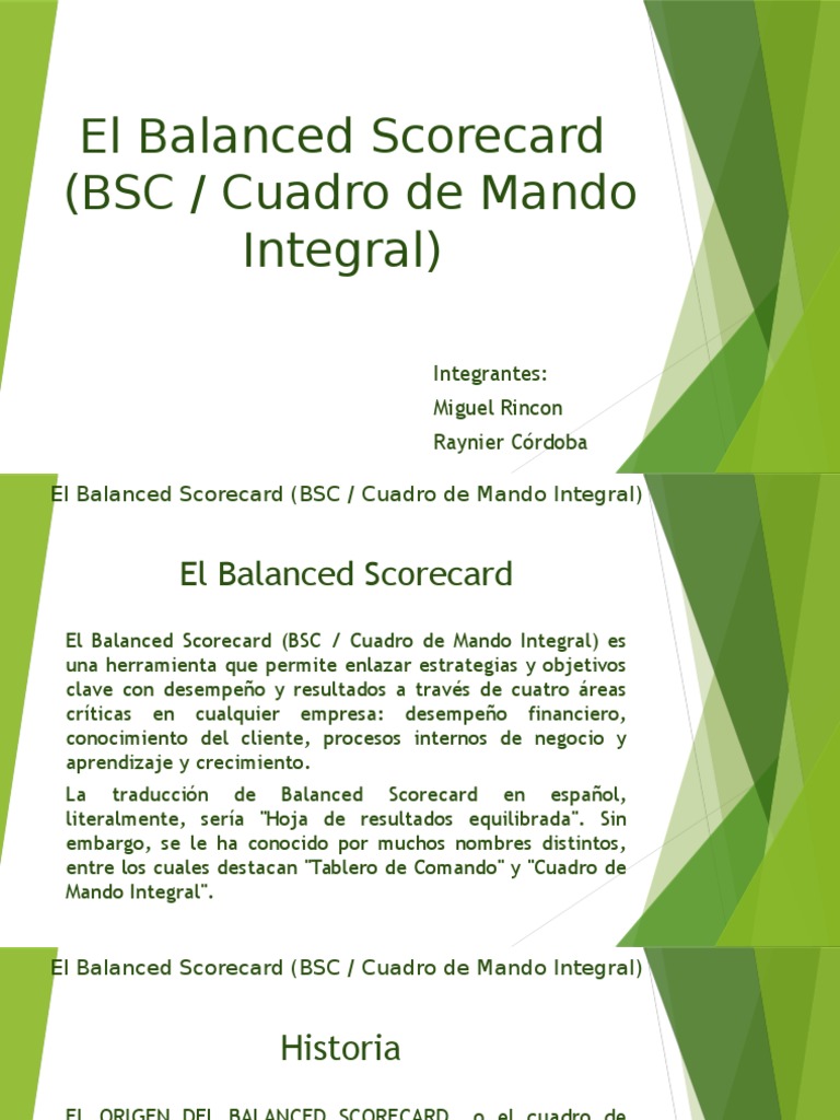 El Balanced Scorecard | PDF | Responsabilidad | Liderazgo
