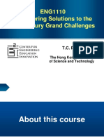 ENG1110: Addressing 21st Century Grand Challenges through Engineering Solutions