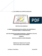 Portafolio de Evidencias - La Generación de Espacios Incluyentes Una Competencia A Favorecer Desde La Formación Inicial - Alvarez Hernández Beatriz Alejandra