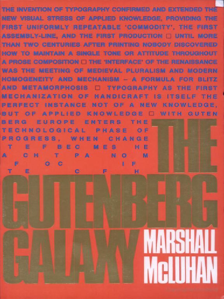 The Gutenberg Galaxy | PDF | Home & Garden