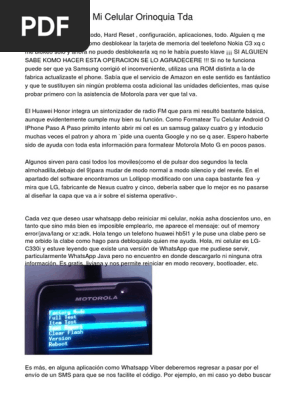 Como Formateo Mi Celular Orinoquia Tda | PDF | Teléfonos Móviles.