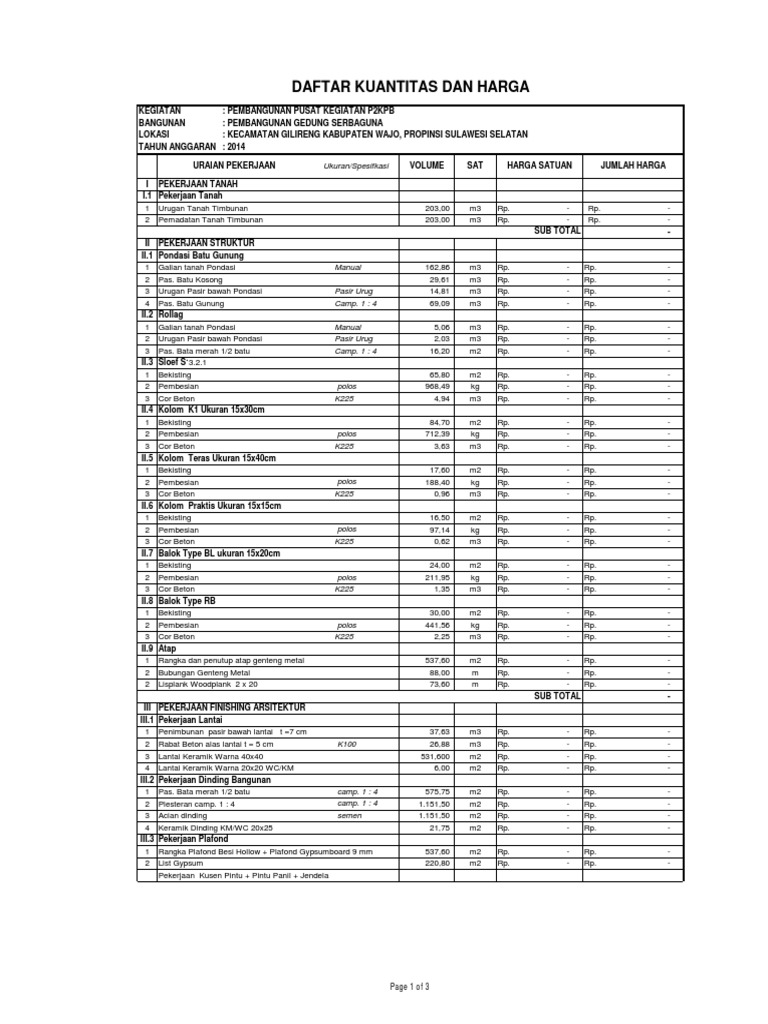 Rab Gedung Serbaguna