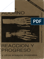 Adorno Theodor - Reaccion Y Progreso