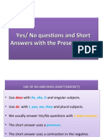 Yes-No Questions Ans Short Answers 3