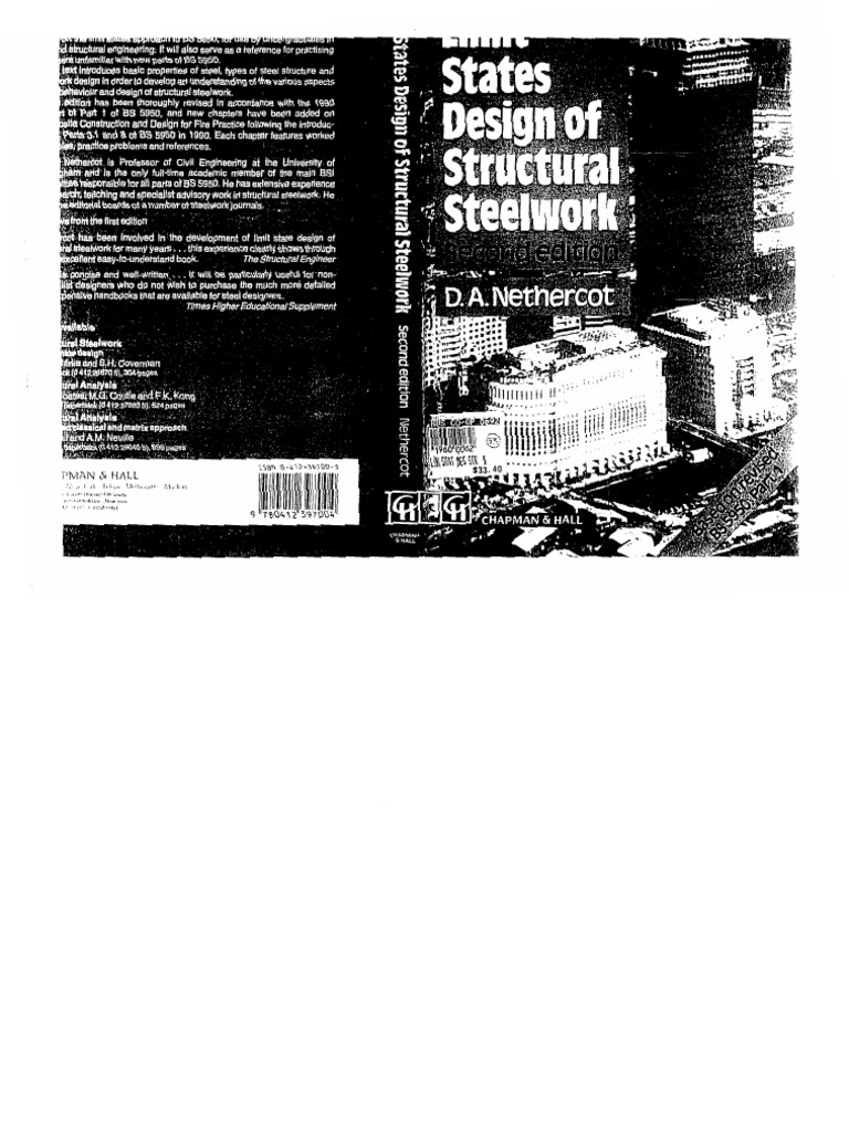 Limit State Design Of Structural Steelwork PDF PDF