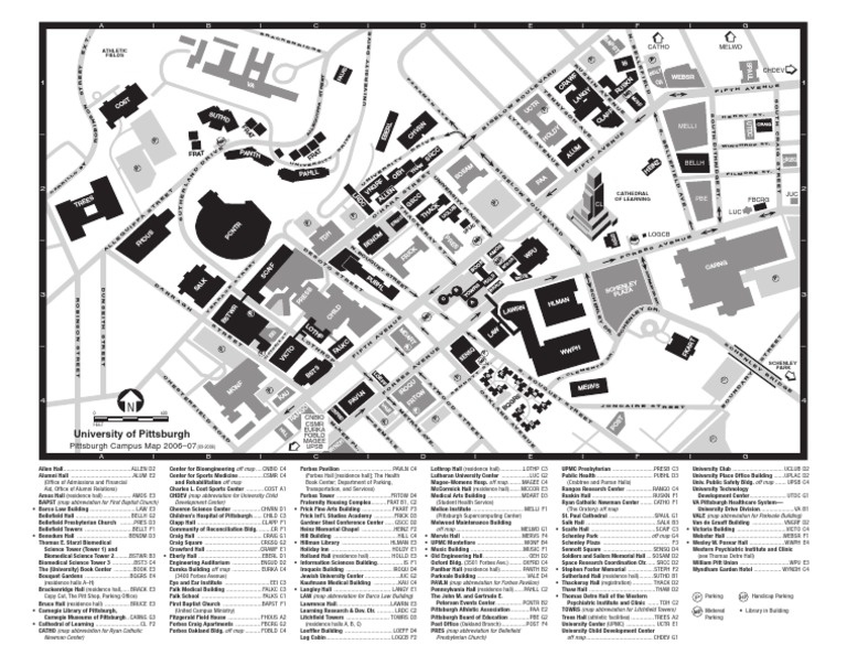 University Of Pittsburgh Campus Map Upitt Campus Map | Pdf | Universities And Colleges | Buildings And  Structures
