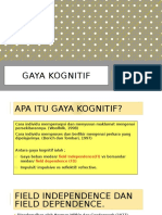 Gaya Kognitif (FI Vs FD/ Habits of Mind)