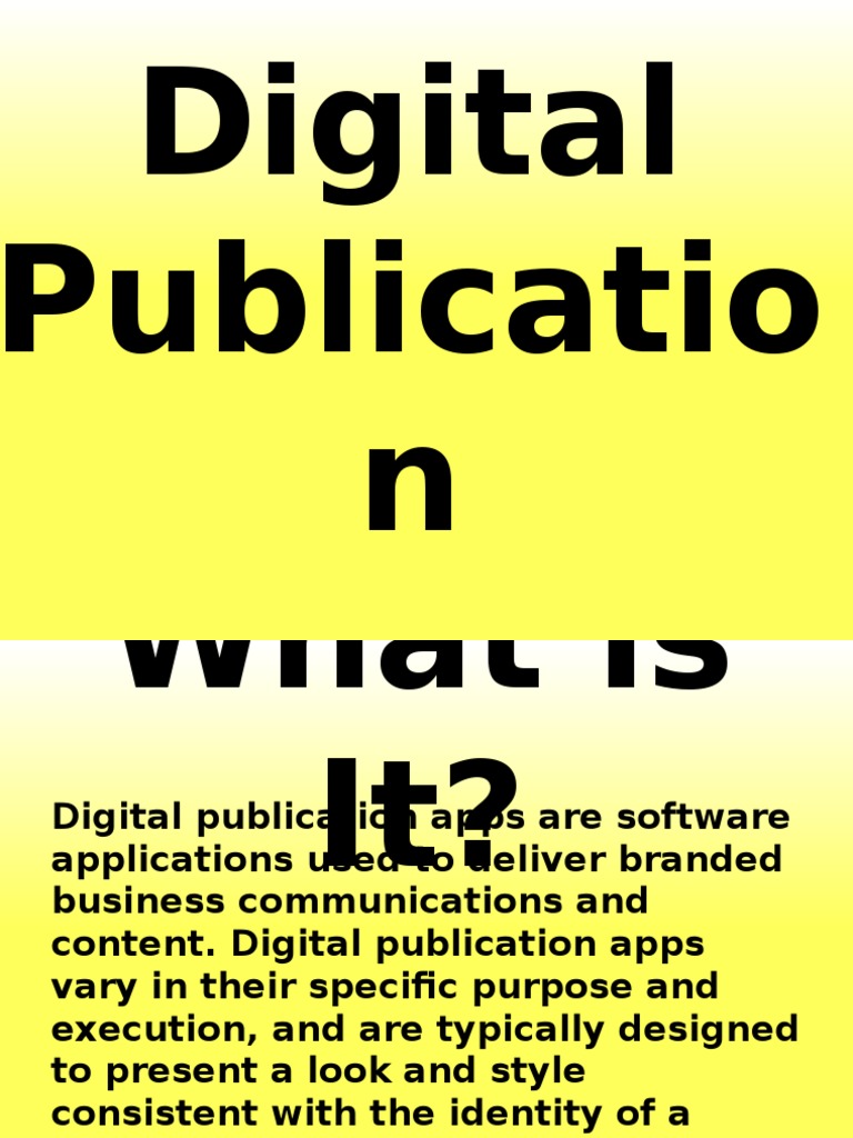 Digital Publication Apps Explained | PDF