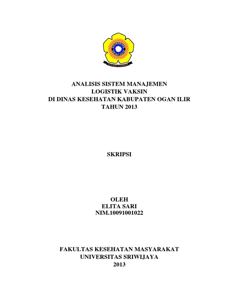 Judul Tugas Akhir Manajemen Logistik