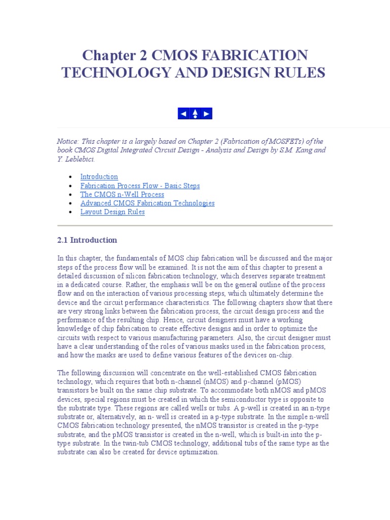 CMOS Fabrication Process Overview | PDF | Cmos | Photolithography